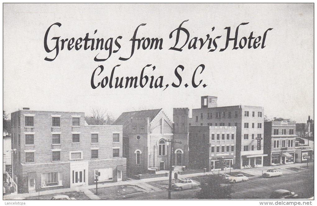 GREETINGS FROM DAVIS HOTEL / COLUMBIA SC - Columbia