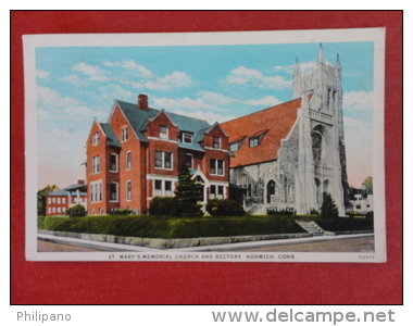 Norwich,CT--St. Mary's Memorial Church--cancel No Year--PJ 287 - Other & Unclassified