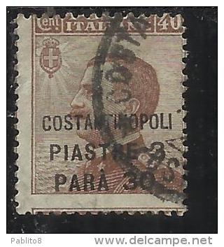 LEVANTE COSTANTINOPOLI 1922 PIASTRE 3 PARA 30 SU 40 CENTESIMI USED - European And Asian Offices