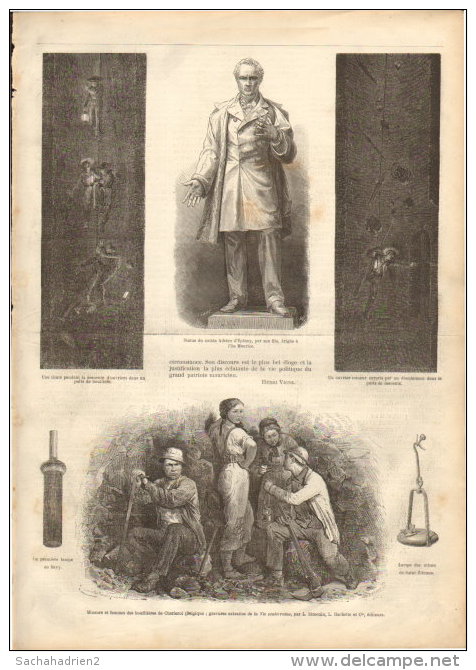 Mineurs Et Femmes Des Houillères De Charleroi. 1867 - Unclassified