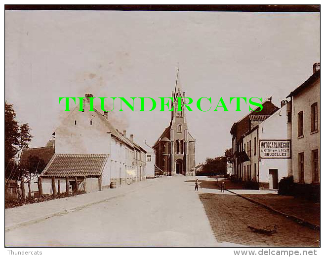 RARE UNIQUE !!!  ALBUMINE PHOTO POUR LES CPA !! FOTO NOTRE DAME AU BOIS : VUE GENERALE  CAFE CORNET DU GOOSSENS BOOM - Overijse