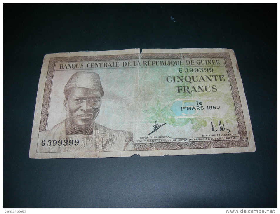 Guinea.  50 Francs  1960 - Guinee