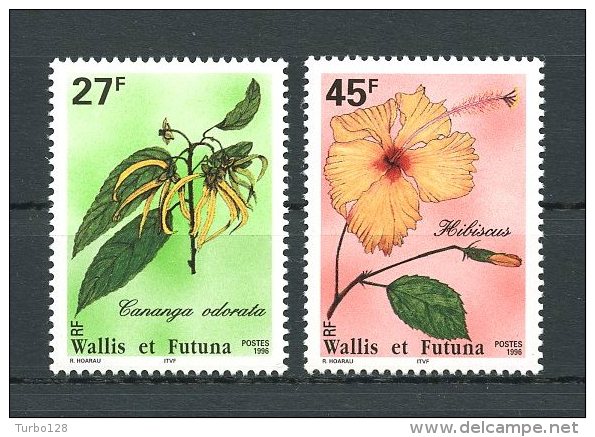 WALLIS FUTUNA 1996 N° 489 à 490 ** Neufs  = MNH Superbes  Cote: 2.05 € Flore Fleurs Flowers Flora - Ungebraucht