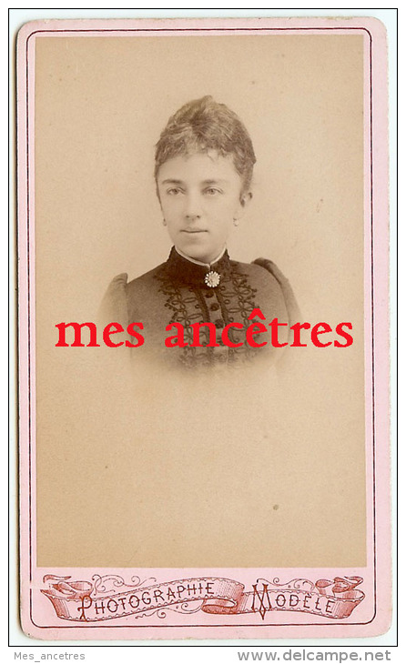 CDV Identifiée -jeune Femme-Lucie MALLAS épouse Lefrançois-photo Vandenabiel - Old (before 1900)