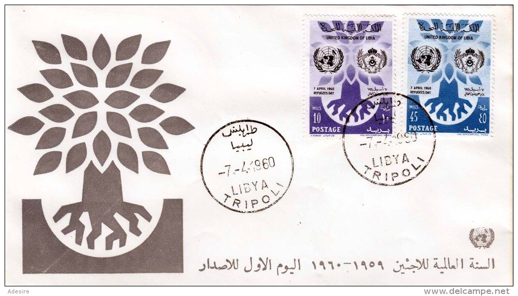 1960 LIBYA, 2 Sondermarken Mit Sonderstempel - Libyen