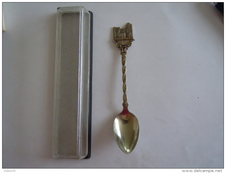 HUY LA COLLEGIALE  Vintage Souvenir Lepel Petite Cuilllère Little Spoon Argentania (ref 23) - Lepels