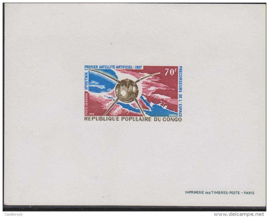 O) 1970 POPULAR REPUBLIC OF CONGO-CONGO, FIRST ARTIFICIAL SATELLITE. PRECURSORS. PROOFS, XF.- - Neufs