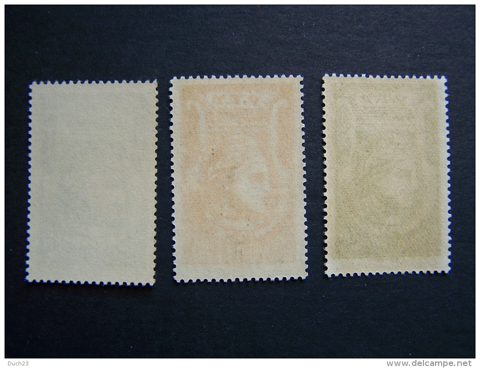 FRANCE TIMBRES DE RADIODIFFUSION NEUF SANS CHARNIERE SERIE COMPLETE N°1 BLEU 1935  N°2 ROUGE 1936  N°3 VERT 1937 SUPERBE - Radiodiffusion