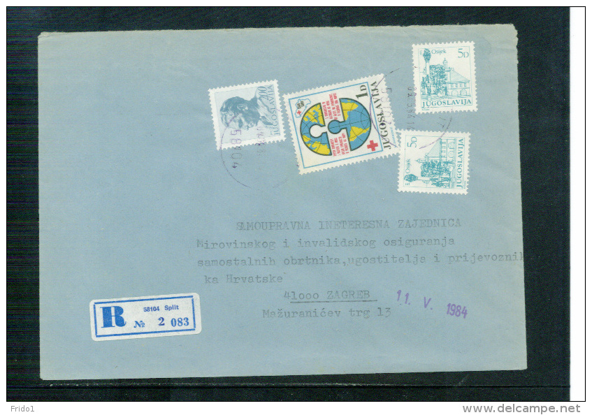 Jugoslawien / Yugoslavia / Yougoslavie 1984 Brief Mit Zuschlagmarke / Letter With Tax Stamp - Covers & Documents