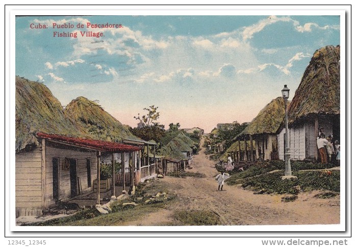 Cuba 1920 Pueblo De Pescadores, Fishing Village - Andere & Zonder Classificatie