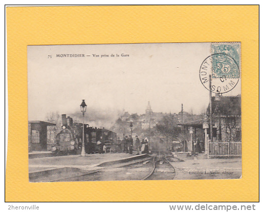 CPA - 80 - MONTDIDIER - 75. Vue Prise De La Gare - Train Beau Plan - Montdidier