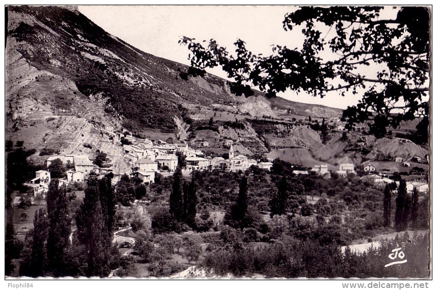 HAUTES ALPES - EYGUIANS LE 10-9-1958 - CARTE POSTALE TRESCLEOUX VUE GENERALE. - Cachets Manuels