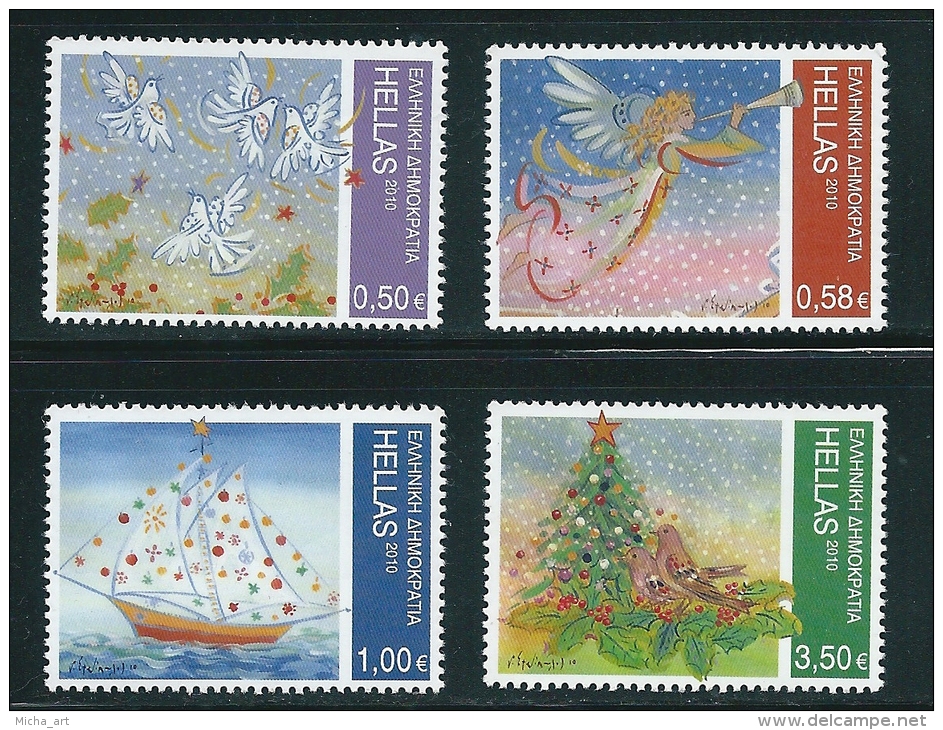 Greece 2010 Christmas Set MNH T0392 - Unused Stamps