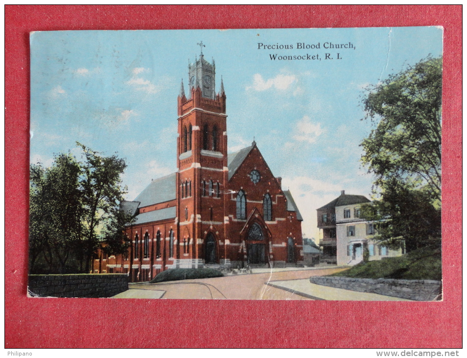 Woonsocket,RI--Precious Blood Church--cancel No Year--PJ 289 - Autres & Non Classés