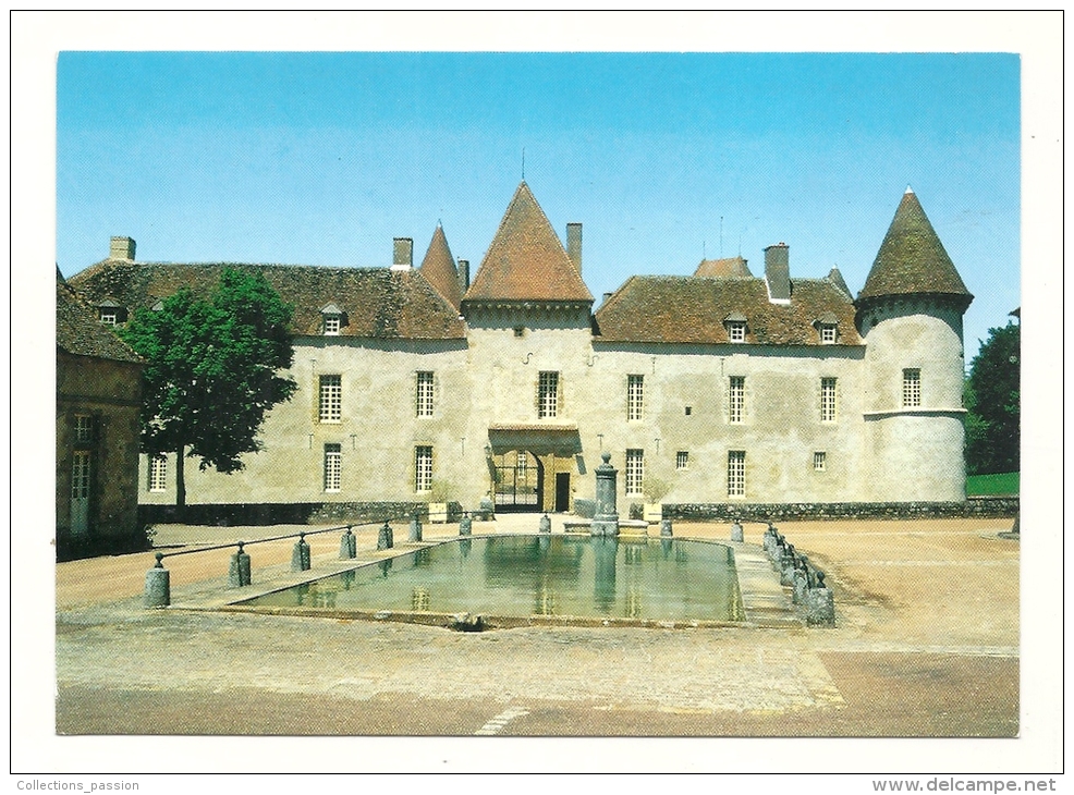 Cp, 58, Bazoches-du-Morvand, Le Château, écrite - Bazoches