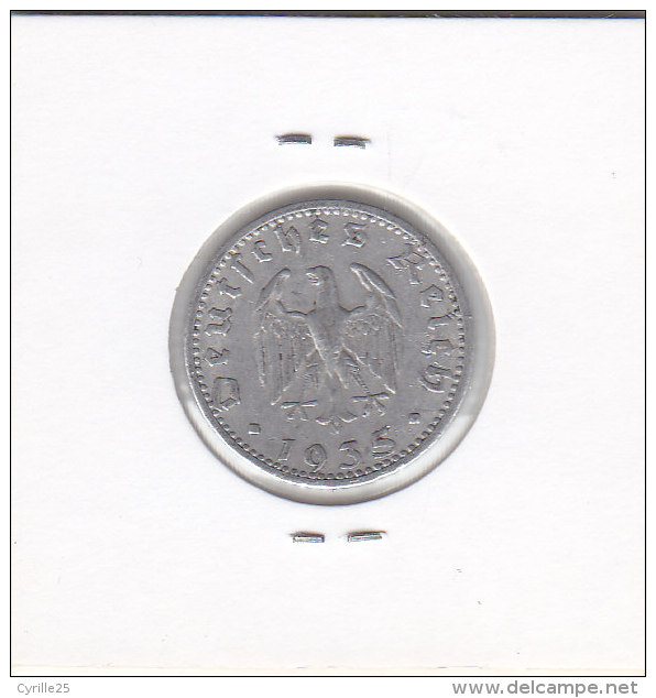 50 REICHSPHENNIG Alu 1935 A - 50 Reichspfennig