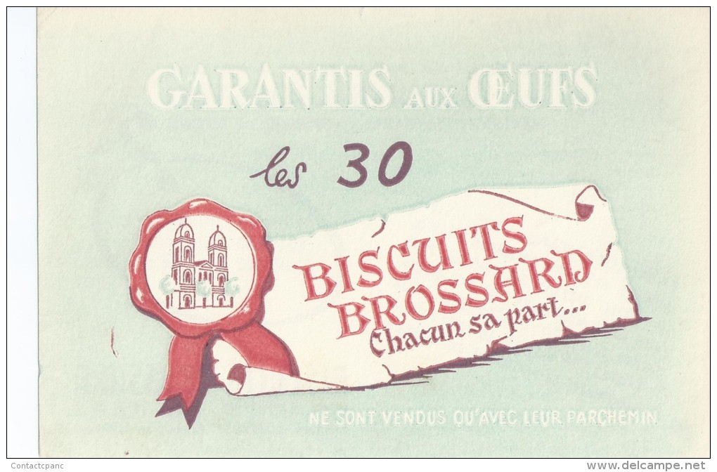 Biscuits        "   BROSSARD   "     St - Jean D' Angely  ( 17 ) Voir Verso         Ft  = 21 Cm  X  13.5 Cm - Alimentare