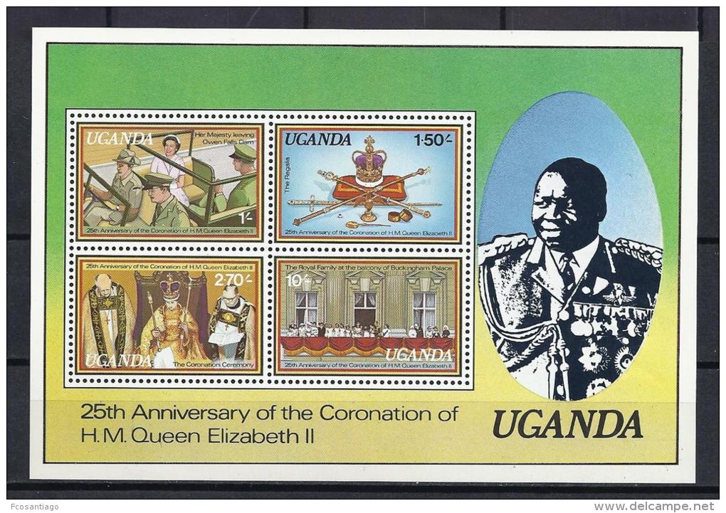 FAMILIAS REALES - UGANDA 1978 - Yvert #H12 - MNH ** - Familias Reales