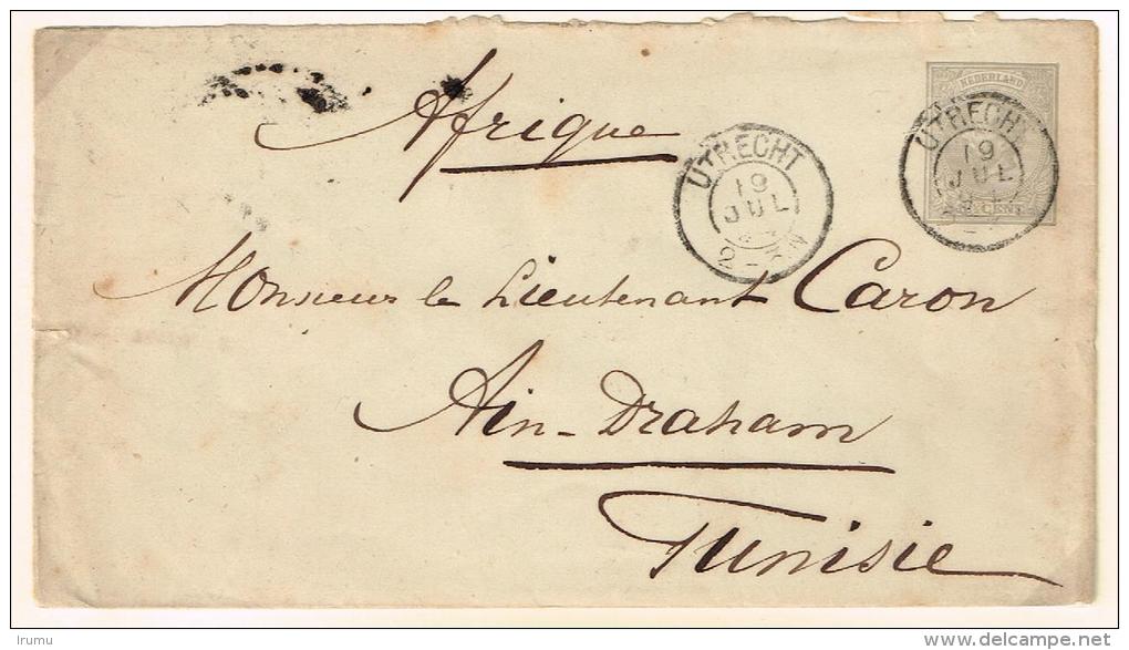 Enveloppe Verstuurd Naar Tunesie 1894 (SN 2459) - Postal Stationery