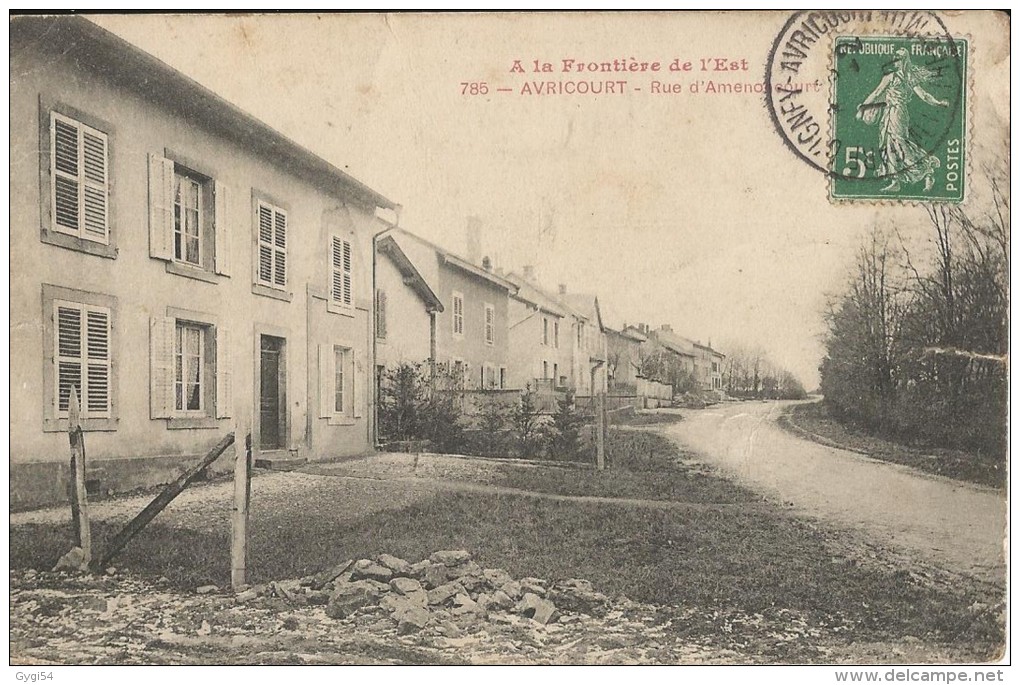 Avricourt 54 Rue D´Amenoncourt  Cpa 1910 - Autres & Non Classés