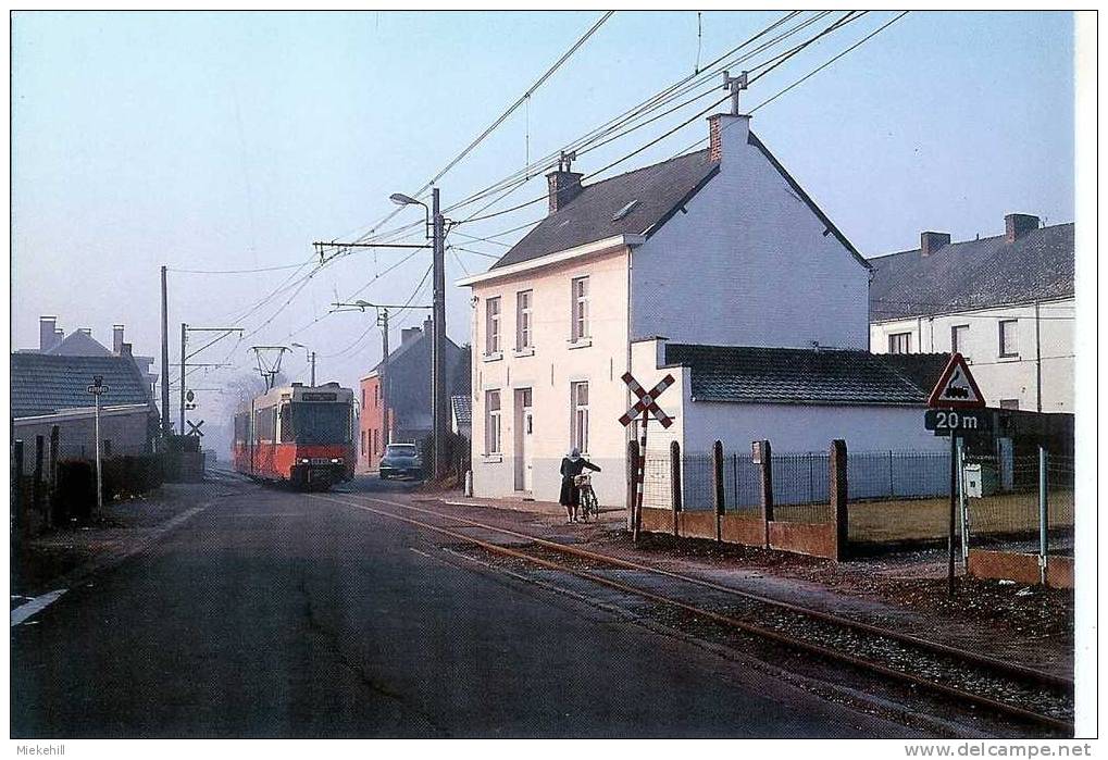 TRAM 90-ANDERLUES-LIGNE CHARLEROI-LA LOUVIERE-automobile Citroën DS - Anderlues