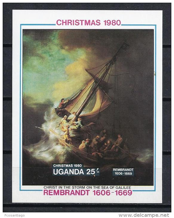 PINTURA/REMBRANDT - UGANDA 1980 - Yvert #H24 - MNH ** - Rembrandt