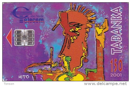 Cape Verde,CPV -24, "Tabanka" 2001, 2 Scans.   Red Control Code - Kapverden