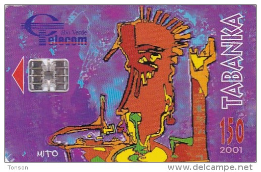 Cape Verde,CPV -24, "Tabanka" 2001, 2 Scans.   Red Control Code - Cape Verde