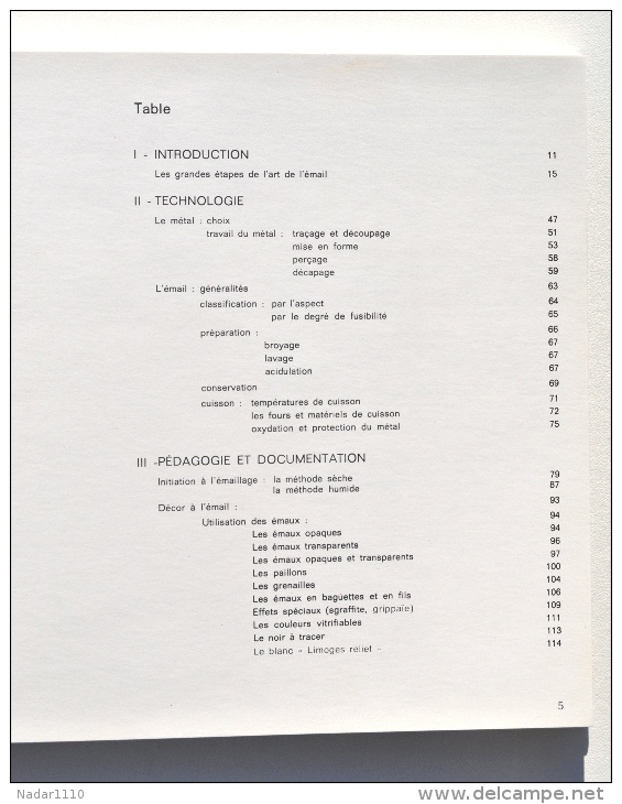 Email / Bijou / Les EMAUX Sur METAUX - Jean Adam (Dessain Et Tolra, 1974) - Andere & Zonder Classificatie