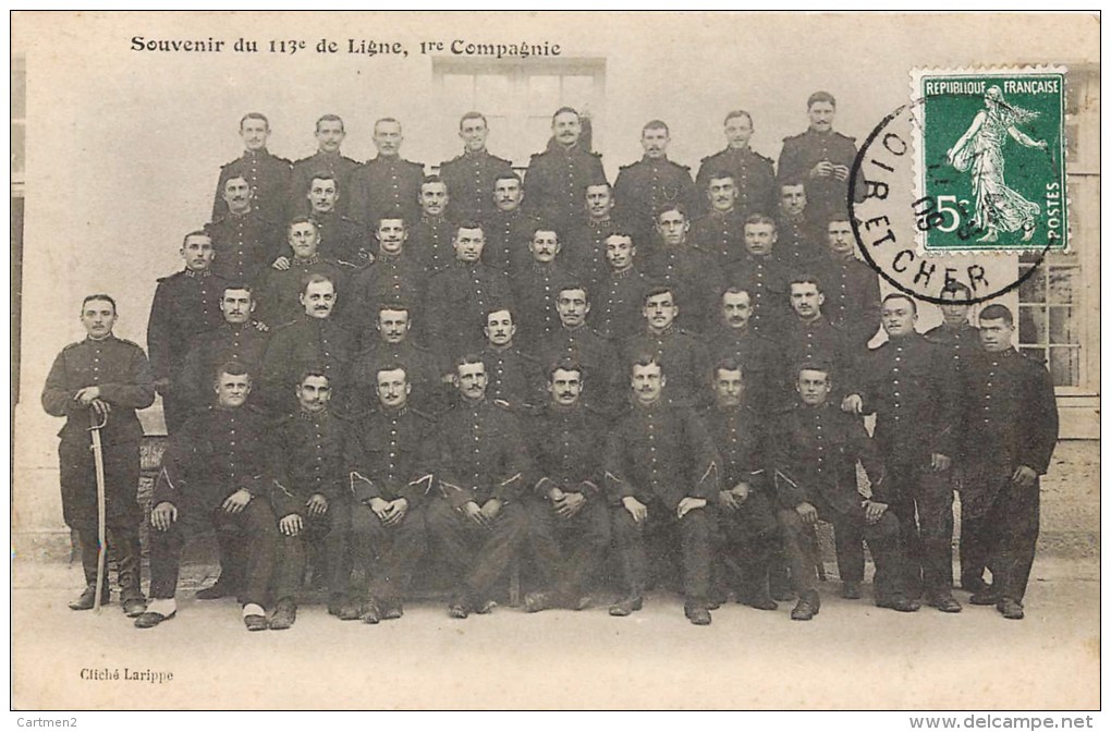 SOUVENIR DU 113eme DE LIGNE 1ere COMPAGNIE 41 LOIR-ET-CHER - Regiments