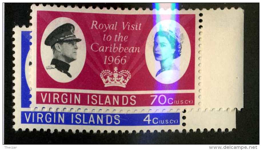 6224x)  Virgin 1966  ~ SG # 201-02  Mnh**~ Offers Welcome! - British Virgin Islands