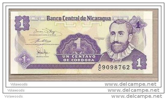 Nicaragua - Banconota Non Circolata Fds Da 1 Centesimo Di Cordoba P-167 - 1991 #19 - Nicaragua