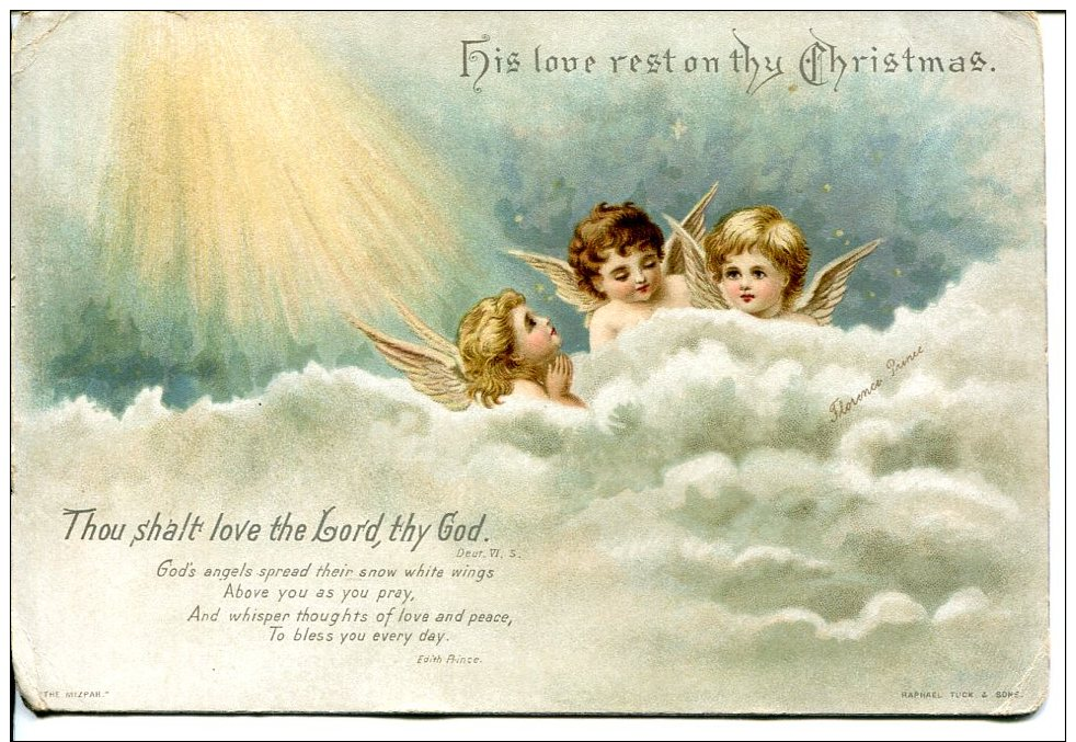 Image Pieuse - Chromo "his Love Rest On Thy Christmas" (the Mizpar) - Andere & Zonder Classificatie