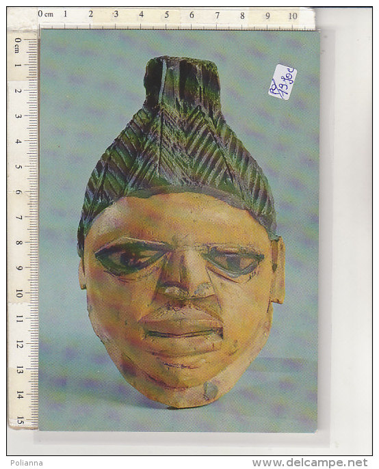 PO1990C# NIGERIA - YORUBA - MASCHERA TIPO GELEDE - TESTA FEMMINILE - MASCHERE COSTUMI TIPICI   No VG - Nigeria