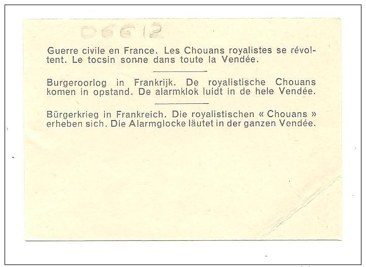 Chromo Image Vignette Histoire Guerre Civile En France Chouans Royalistes Se Révoltent  Le Tocsin Sonne En Vendée /c6612 - Autres & Non Classés