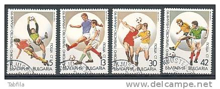 BULGARIA \ BULGARIE - 1989 - "Italia´90" Coupe Du Monde De Footballe En Italie I - 4v Obl. - Gebraucht