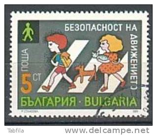 BULGARIA \ BULGARIE - 1989 - Protection De La Circulation En Milieu Urbain - 1v Obl. - Used Stamps
