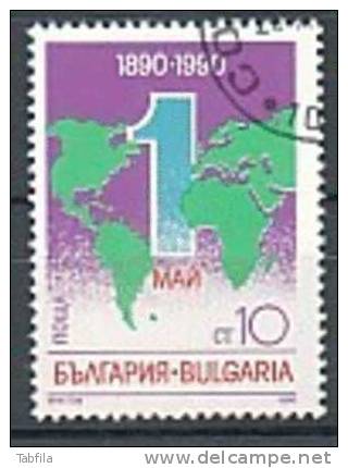 BULGARIA \ BULGARIE - 1990 - 100 Ans  Du 1er Mai - 1v Obl. - Used Stamps