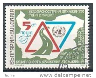 BULGARIA \ BULGARIE - 1990 - Anne International De La Securite Rutiere Sous L´egide De L´ONU - 1v Obl. - Used Stamps