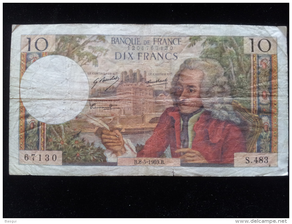 Billet 10 Francs "Voltaire"  -1969 B - 10 F 1963-1973 ''Voltaire''