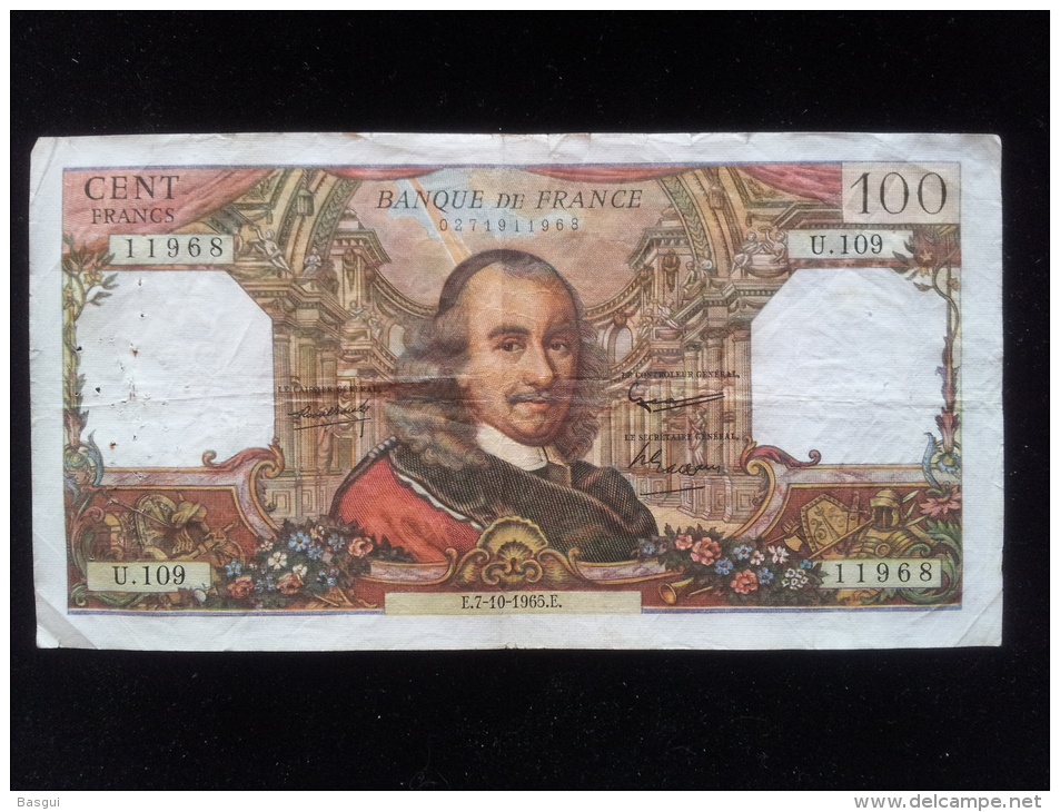 Billet 100 Francs "Corneille"  -1965 E - 100 F 1964-1979 ''Corneille''