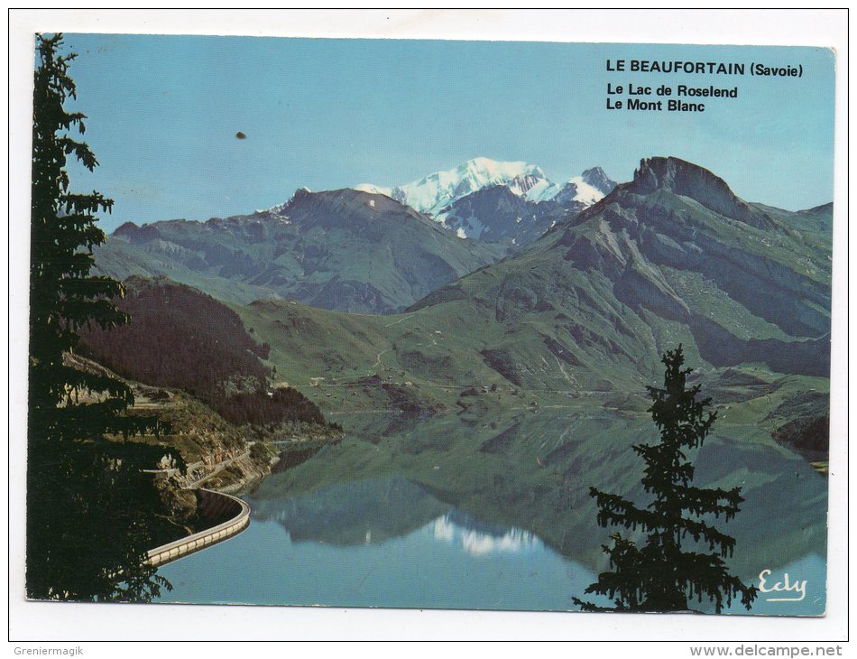 73 - Le Beaufortain (Savoie) - Le Lac De Roselend Face Au Mont-Blanc - Autres & Non Classés