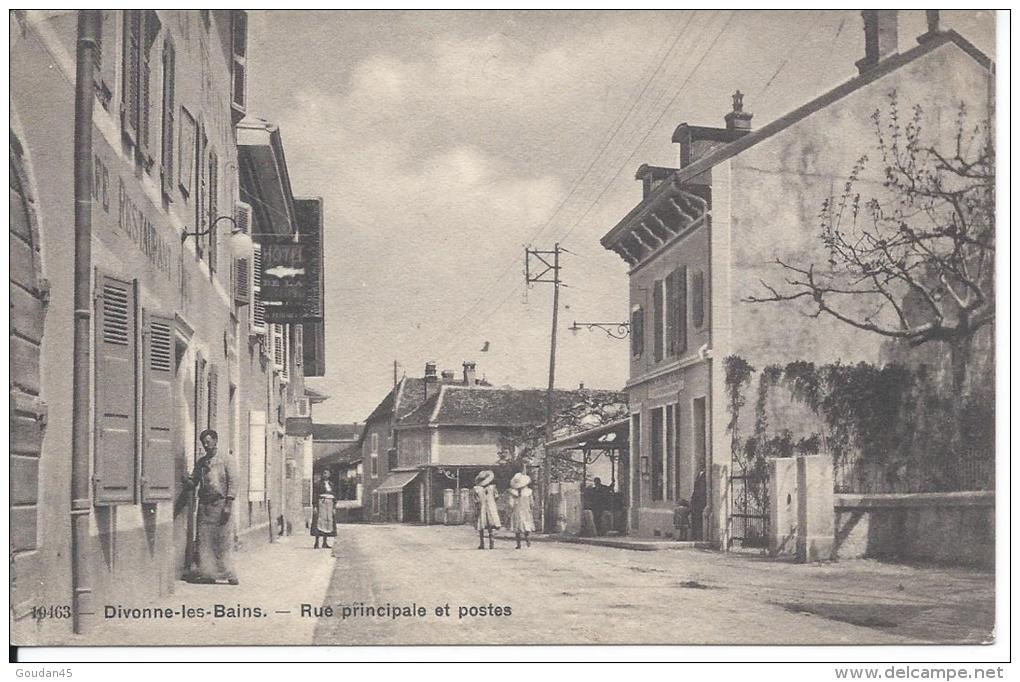 Divonne-les-Bains. - Rue Principale Et Postes - Divonne Les Bains