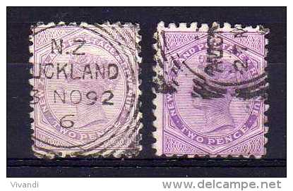 New Zealand - 1891 - 2d Definitive (Both Shades) - Used - Used Stamps