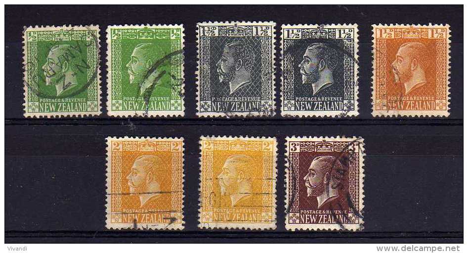 New Zealand - 1915/19 - Definitives (Perf 14 X 15) - Used - Used Stamps