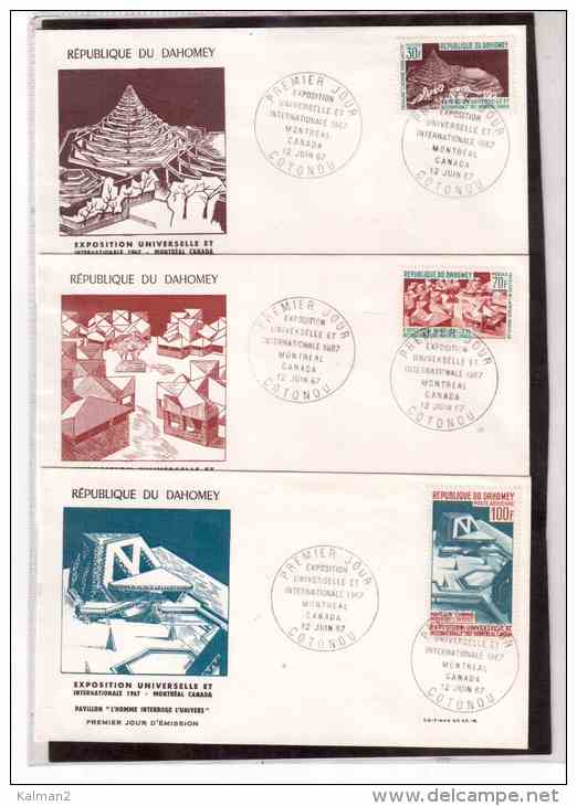 TEM7860-    EXPO MONTREAL 1967  -    DAHOMEY  Y.T. NR.  255/256 + A.61 - 1967 – Montreal (Kanada)