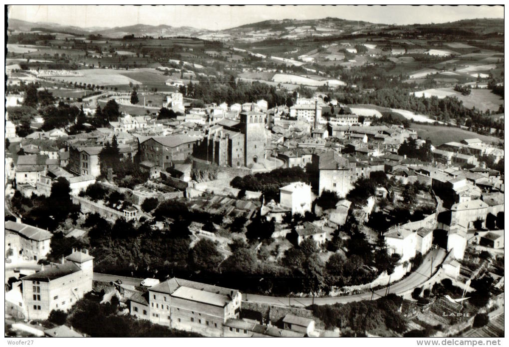 CPSM  SAINT SYMPHORIEN SUR COISE        Le Village  Et Ses Environs Vu Du Ciel - Saint-Symphorien-sur-Coise