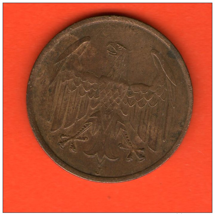 *** 4 Reichspfennig  1932 J *** KM 75 - Brüning - Taler - Bronce / Bronze  - ALEMANIA / DEUTSCHLAND / GERMANY - 4 Reichspfennig