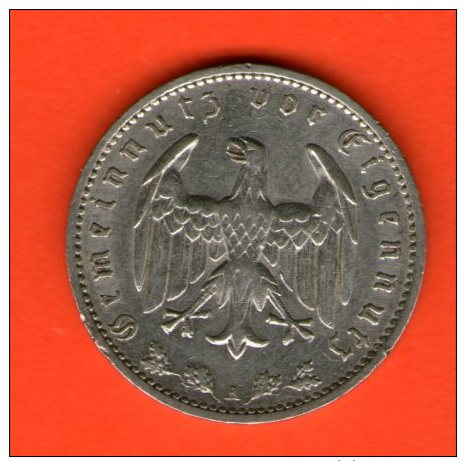 *** 1 Reichsmark 1934 A ***  KM 78 - 3er Reich / Third Reich - Niquel / Nickel  - ALEMANIA / DEUTSCHLAND / GERMANY - 1 Reichsmark