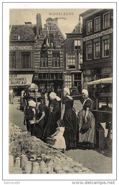 HOLLANDE  /  MIDDELBURG  /  MARKTDAG  ( Marché Aux Poteries ) /  BELLE  CPA , Vers 1905 - Middelburg